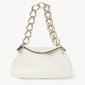 Chloe Juana Bag 
White short chain handle and long strap Bag with Gold Chain